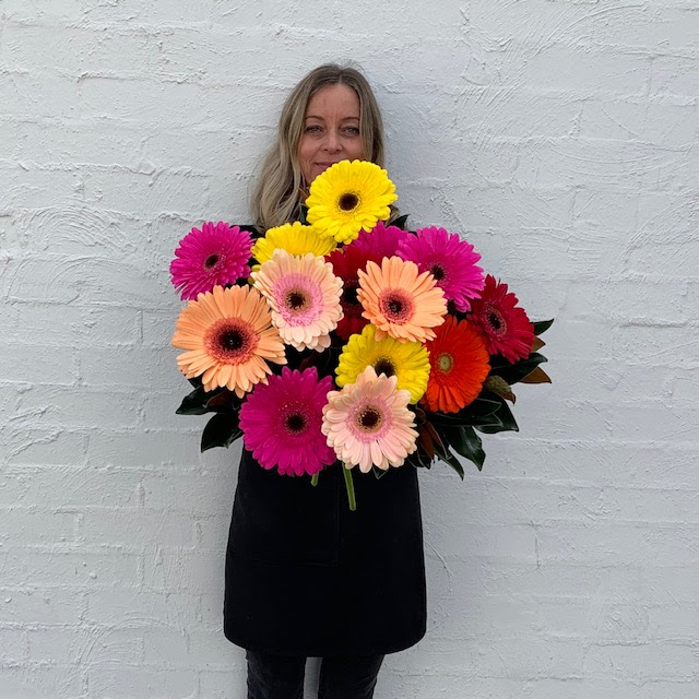  large gerberas from Currey Flowers
